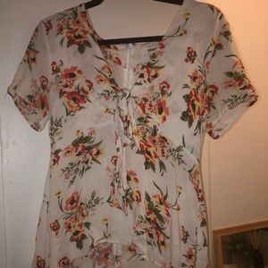 Storee Floral Wrap Top